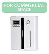 Digital Waterless Essential Oil Diffuser with LCD Display, Timer Function, White, for Large Comme...