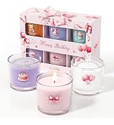 CHILLFLAME Birthday Candles, Scented Candles Gift Set for Stress Relief, 6 Votive Candles for Wom...