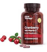 Plant Therapy Cranberry Extract Capsules with Vitamin C Manufactured in USA 4 Month Supply Suppor...