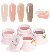 Beetles HEMA-Free Hard Gel Set-Chestnut Breeze 4 Colors 9 in 1 Mini Size Nail Extension Sculpting...