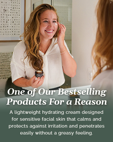 bestselling product lightweight hydrating cream sensitive facial skin calms protects penetrates