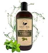 Natural Escapes Peppermint, Tea Tree & Eucalyptus Hydrating Body Wash, Invigorating Sulfate-Free ...