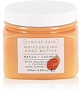 Sunday Rain Moisturising Hydrating Body Lotion, Vegan and Cruelty-Free, Tropical Mango Butter and...
