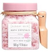 Sunday Rain Rejuvenating and Detoxifying Bath Crystals, Refreshing Bath Salts for Brightening Ski...