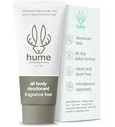 Hume Supernatural Invisible Whole Body Deodorant Balm - Full Body Protection - Aluminum Free, No ...