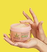 Hempz Herbal Sugar Body Scrub, Light Pink, Pomegranate, 7.3 Fluid Ounce
