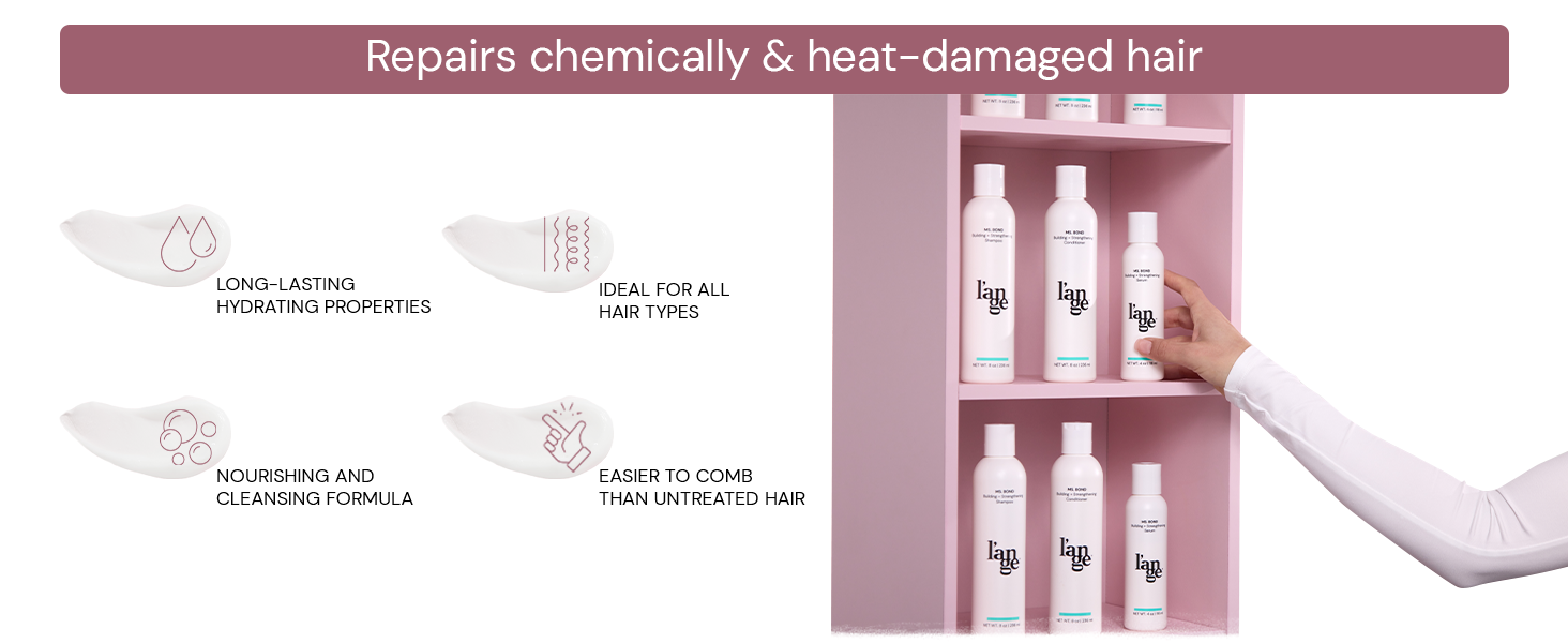 Hair repair system, treatment, Restore damaged hair, Strengthen hair bonds, Professional hair repair