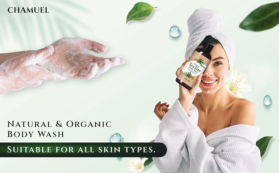 tea tree body wash organic skin care feet natural scented suits skin type paraben fights body odor