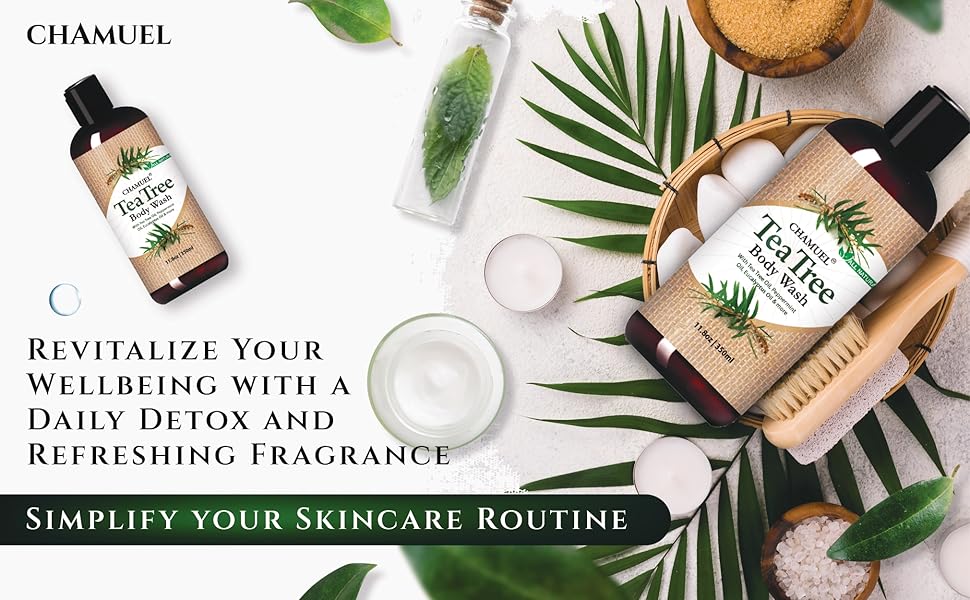 tea tree body wash organic skin care feet natural scented suits skin type paraben fights body odor