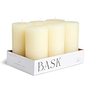 Mottled Pillar Candles by Bask - Set of 6 - 3