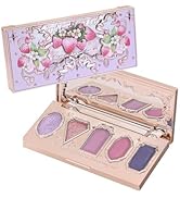 Flower Knows Violet Strawberry Rococo Eyeshadow Palette - 3 Matte+2 Shimmer Purple Shades,Long-la...