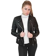 Olivia Miller Womens Faux Leather Zip Up Moto Biker Jacket