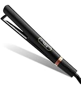 Nicebay Hair Straightener and Curler Fast Heating Titanium Iron with 5 Temp Settings and Negative...