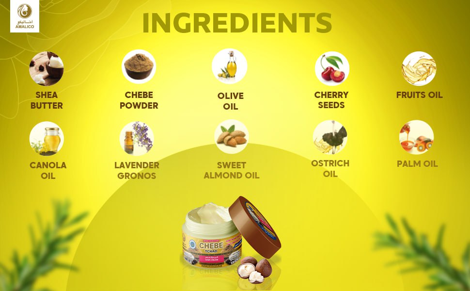 Chebe oil for Hair Growth hair Cream Leave in condioner chebe powder for hair growth Mask 