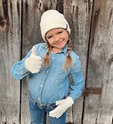 Toddler Beanie and Gloves for Boys Girls Kids Winter Hats and Gloves Set Baby Knit Beanies