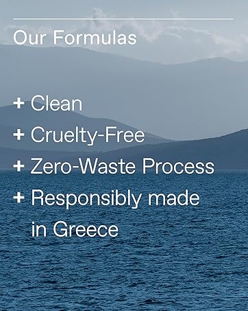 Our Formulas: Clean, Cruelt-free, Zero-waste process, Responsibly made in Greece