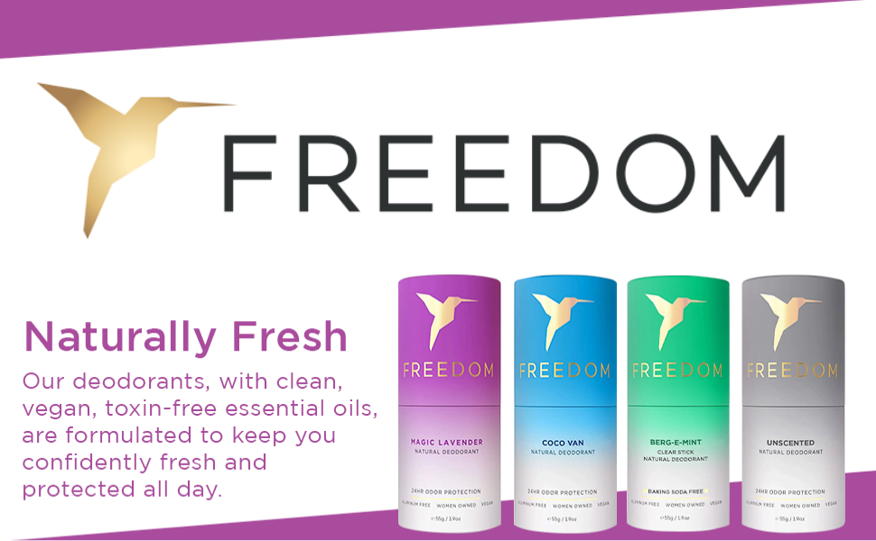 natural scents, lavender , coconut deodorant, mint deodorant, unscented, 24h odor protection