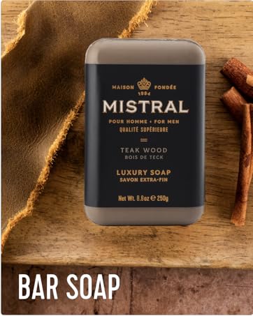 MIstral bar soaps and liquid soaps, fragrances for men and women