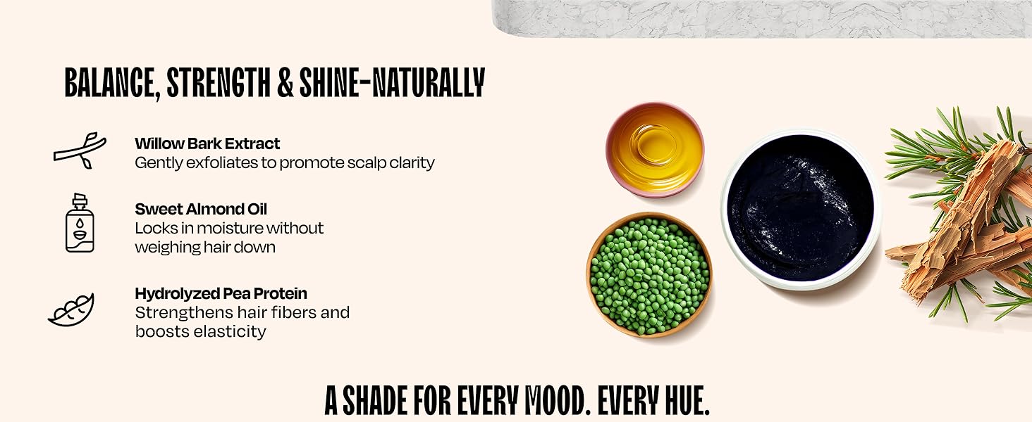 Hair growth strength shine fibers scalp moisture condition nourrish haircare color