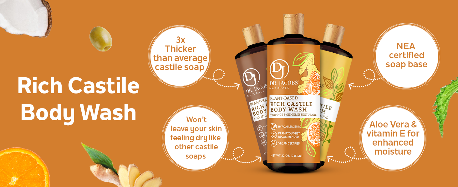 Dr Jacobs Naturals Rich Castile Body Wash