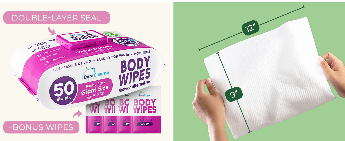 DuraCleanse Body Wipes