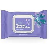 ASUTRA Yoga Mat Cleaning Wipes (Lovely Lavender), 1 Pouch (30 Wipes) - No Slippery Residue, Deep-...