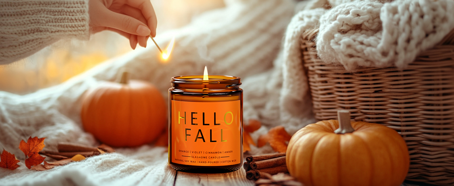 fall candles scented soy halloween holiday birthday autumn christmas tree gifts set women pumpkin