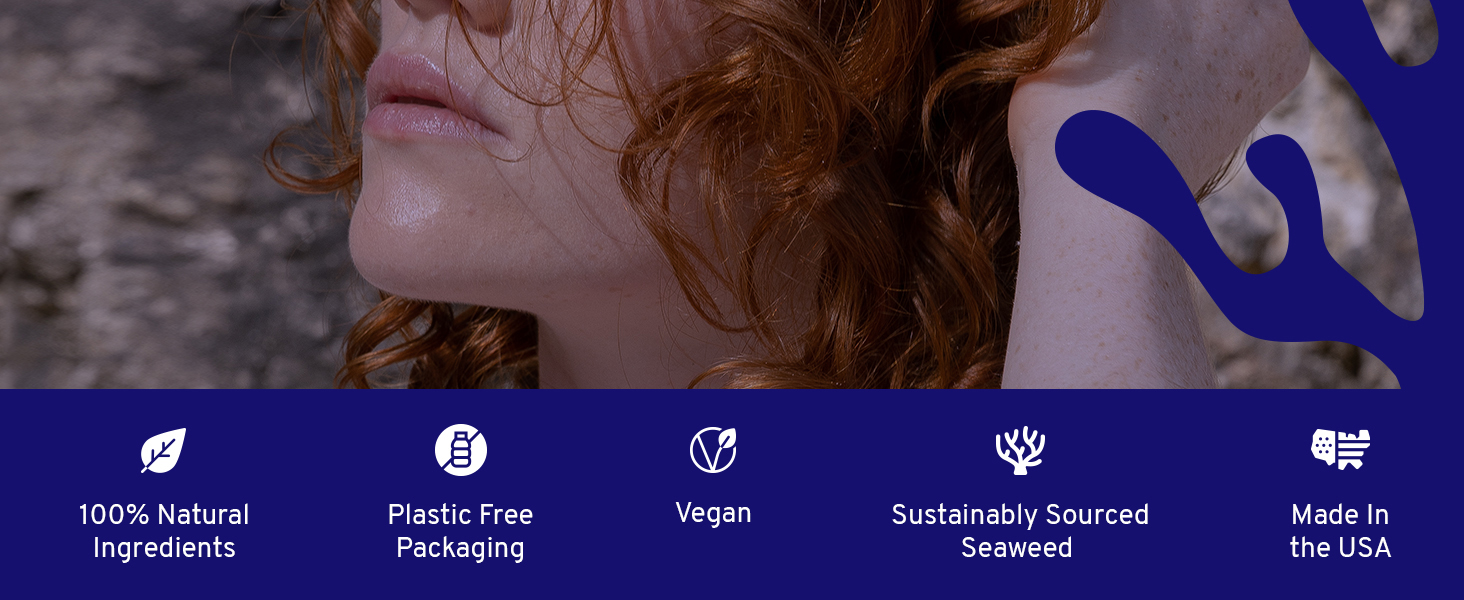 Plastic Free Packaging Better For You Ingredients Vegan Seaweed Sustainable Made In the USA