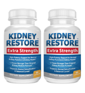 Kidney Restore Extra Strength 2-Pack Kidney Cleanse Detox & Repair Supplement for Kidney Detox, F...