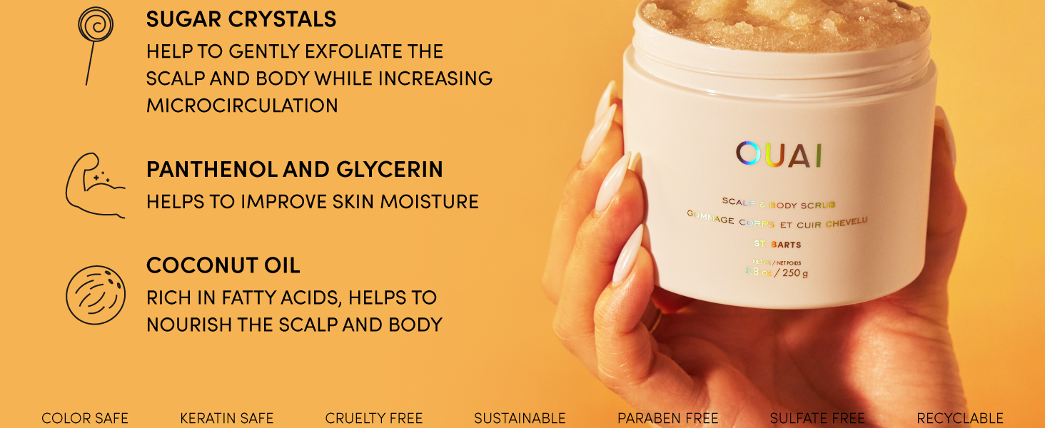Enriched with skin-loving ingredients like coconut oil and sugar crystals