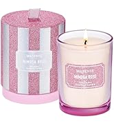 M&SENSE Rose Scented Candles, Classic Size 8.8 oz Glitter Jar Candles, Holiday Candles Gifts for ...