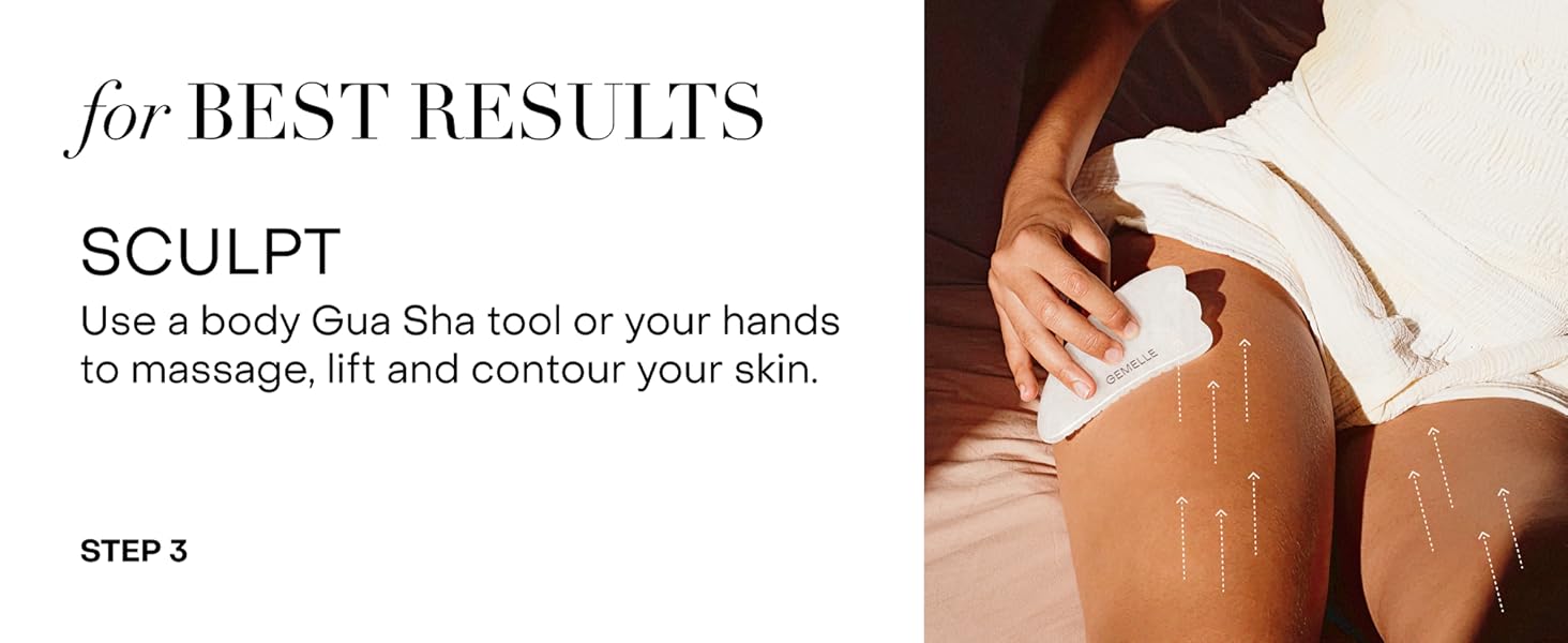 GEMELLE Lymphatic Body Sculpting Massage Oil for cellulite, scars, sculpting and self-care