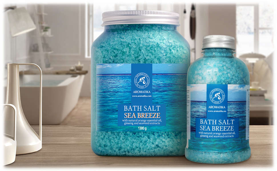 Bath Sea Salt Set 2X 46 Oz - Sea Breeze Salt - Natural Bath Sea Salts