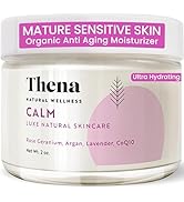 THENA CALM Face Moisturizer Cream Organic & Natural Skin Care, Ultra Hydrating With Hyaluronic Ac...