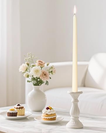 Ivory taper candles