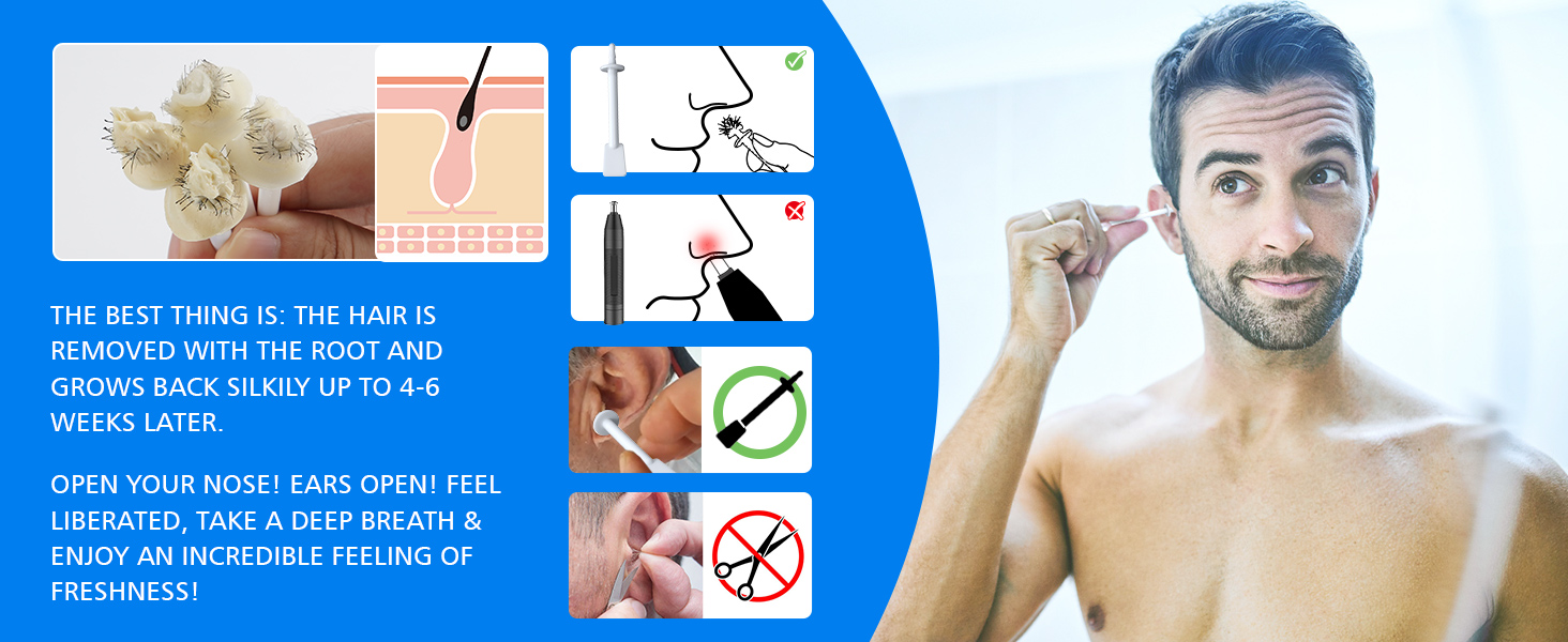 ear and nose waxing kit men ear hair waxing kit for men