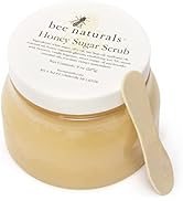 Bee Naturals Honey Sugar Scrub - 8 Ounces - Gentle Sugar Scrub for Body, Face, and Feet - Exfolia...