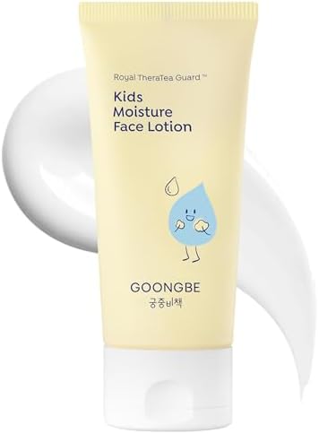 GOONGBE Kids' Moisture Face Lotion - Korean Kids Daily Face Moisturizer - 8hr Moisturizing Refreshing Cream Type Lotion with Cica and Allantoin - Allergen Free Scent, 2.7 fl.oz.