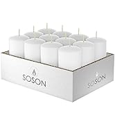 Simply Soson 24 White Votive Candles Inserts - 24 Unscented Votive Candlles Votive Candles - Voti...