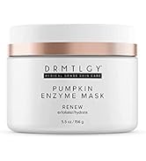 DRMTLGY Pumpkin Enzyme Face Mask with Jojoba Beads. Gentle Exfoliating Pumpkin Facial Mask for Du...