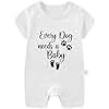 Funny Every Dog Needs a Baby Bodysuits, Cute Infant Clothes Unisex, Romper Short Sleeve Toddler Outfits Jumpsuit, Newborn Gifts Gender Neutral (White, 0-3 Month)