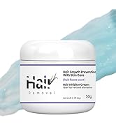 TXRDONY Facial Hair Inhibitor Cream, Hair Growth Inhibitor Permanent for Women Face, Apply Lavend...