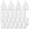 MTLEE 36 Pcs Pillar Candles Bulk Unscented Candle Set 38 Hour Long Burning Dripless for Dinner Emergency Wedding Spa Party(3 Sizes,White)