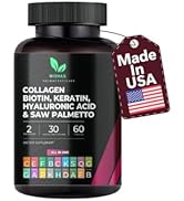 Mishas Nutraceuticals Multi Collagen Pills, Biotin, Keratin & Hyaluronic Acid, Hair Growth, Skin,...