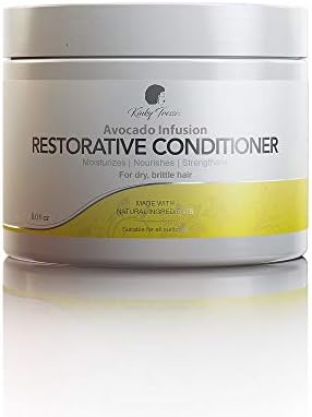Kinky Tresses Moisturized Avocado Infusion Restorative Conditioner | Avocado Oil & Silk Amino Acids Work Together to Restore Moisture | Delightful Treat for Hair | 8 Oz (Conditioner)