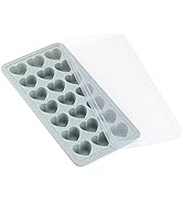 Heart Shaped Ice Cube Trays with Lid, Silicone Heart Mold, Easy Release Ice Trays, 21-Cavity Hear...