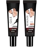 Curvlife Newly Upgraded Quick Drying 10g Semi Solid Nail Glue with 10ml Remover for Press On Nail...