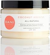 DANI Naturals Exfoliating Sugar Scrub - Coconut Hibiscus, made with organic cane sugar and shea b...