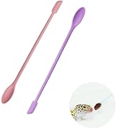 FUATY 2Pcs Reptile Spoon, Reptile Powder Fruit Mixing Stirring Food Long Handle Feeding Tool Fit ...