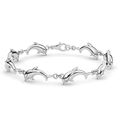 Shop LC Dolphin Link Charm Bracelets for Women 925 Sterling Silver Ocean Jewelry Beach Gifts for ...
